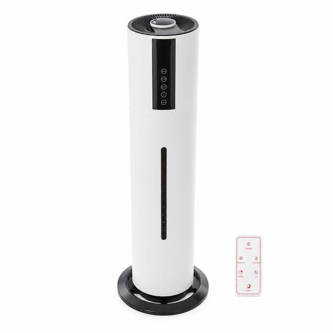 Luftbefeuchter 8L mit Fernbedienung, Raumluftbefeuchter mit 3 Nebelstufen, 360° verstellbar, 12h Tim