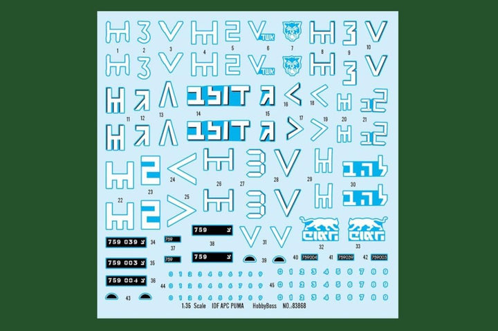 Hobby Boss 83868 - Modellbausatz IDF APC Puma, Mittel