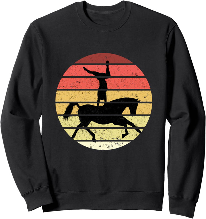 Pferdesport Retro Volti Reiten Pferd Voltigieren Geschenk Sweatshirt