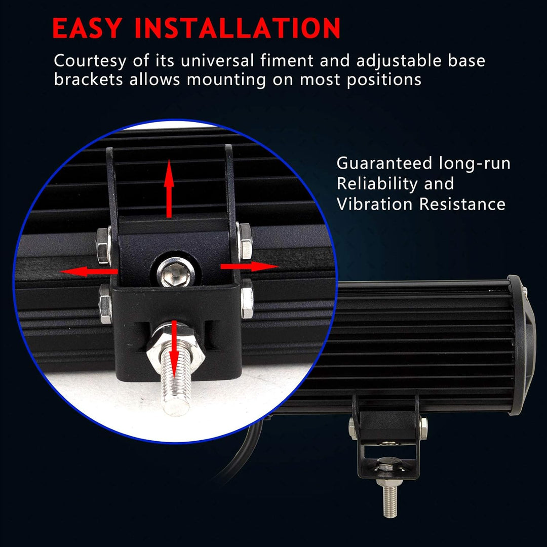 AUXTINGS LED Arbeitsscheinwerfer 7 inch(18 cm) 36W LED Zusatzscheinwerfer 3600LM Auto Scheinwerfer O
