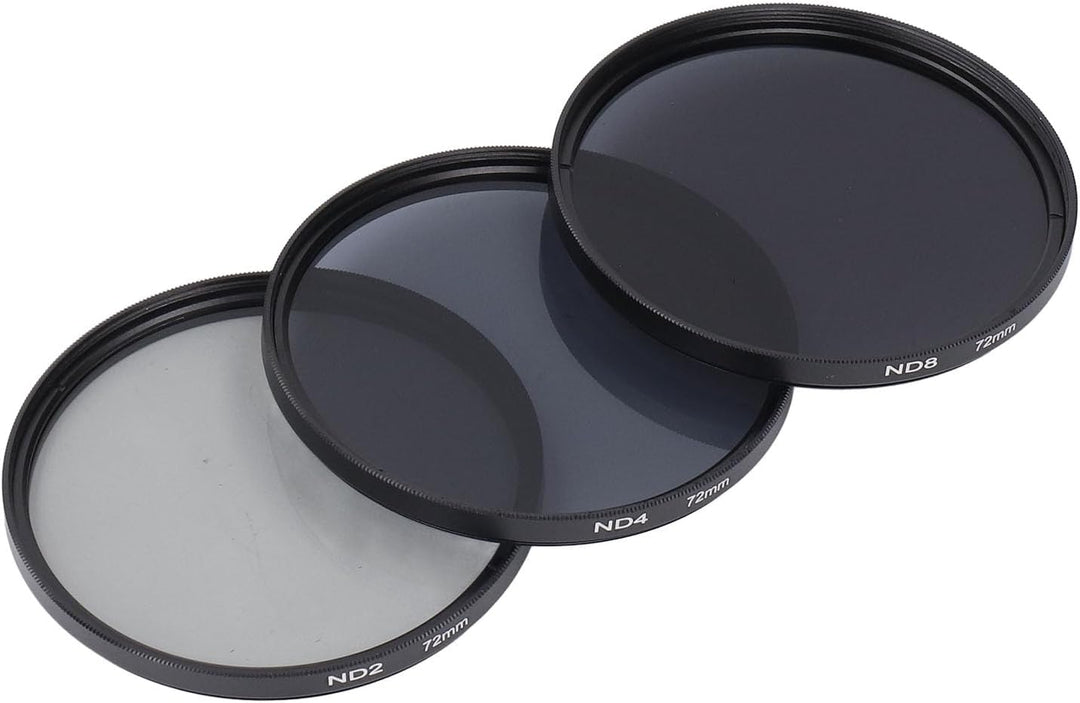 ND-Filterset, mit ND2-Filter, ND4-Filter und ND8-Filter, HD-Mehrschichtbeschichtung, Anti-Überbelich