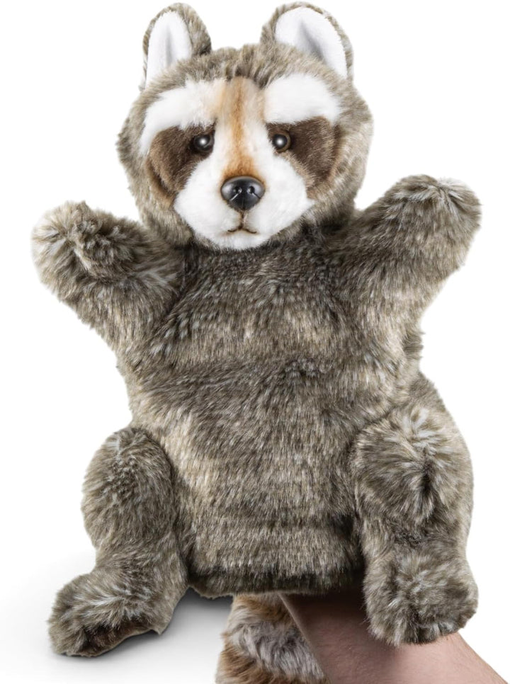 Carl Dick Waschbär Handpuppe, Plüschtier, Kuscheltier ca. 28cm 3439 Wb - Grau, Wb - Grau