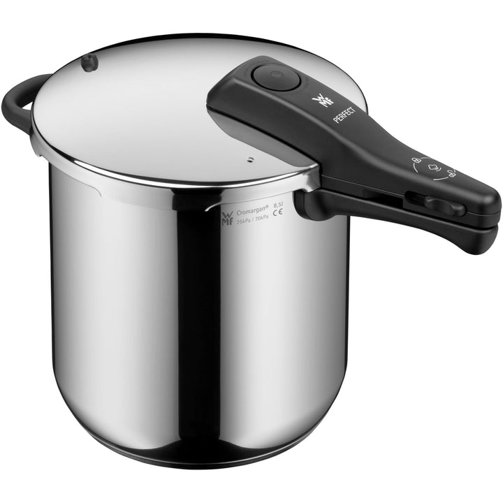 WMF Perfect One Pot Schnellkochtopf Induktion 8,5l, Dampfkochtopf, grosses Kochsignal, 2 Kochstufen,