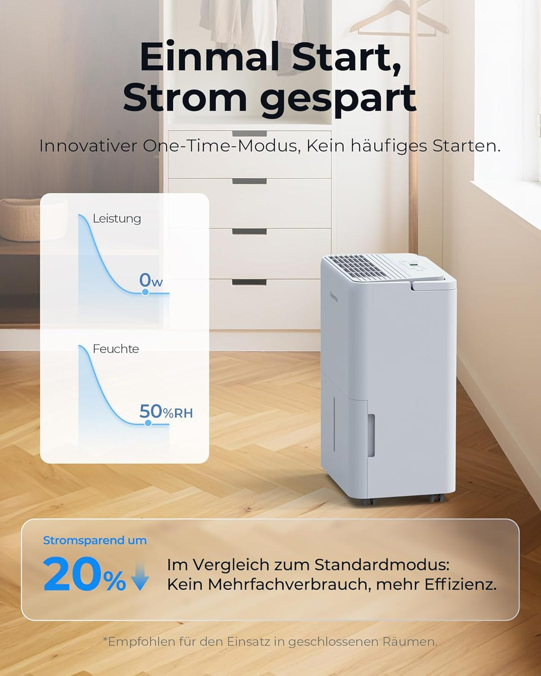 Newentor Luftentfeuchter Elektrisch 12L/Tag, Entfeuchter Elektrisch Keller 122m³/25m², Raumentfeucht