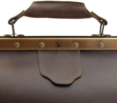 Freiherr von Maltzahn Doktortasche PARACELSUS aus Leder mit Innentaschen, Made in Germany, inkl. Led