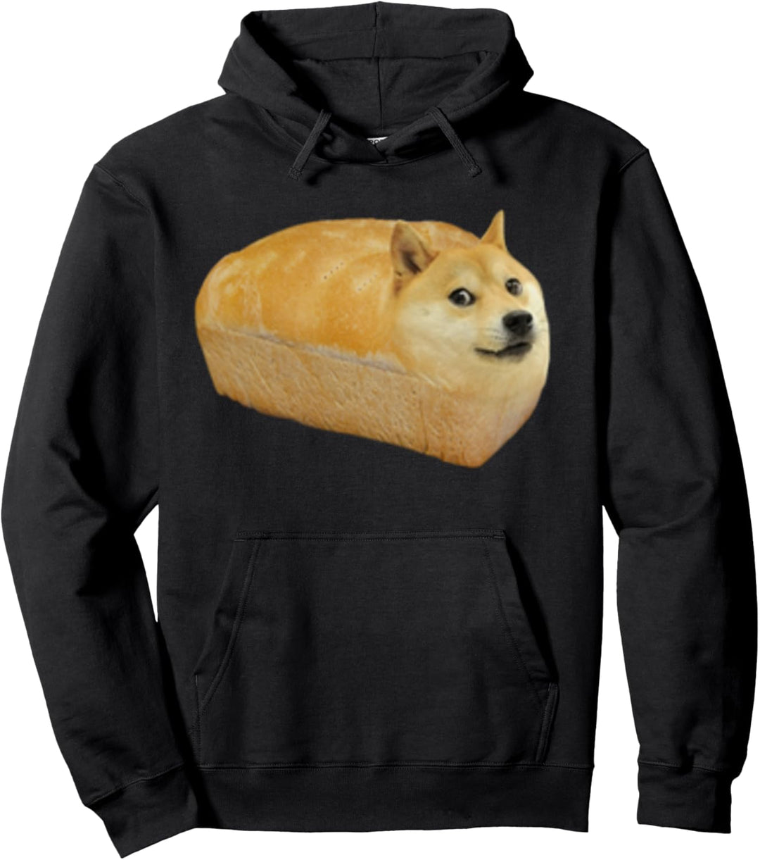 Funny Shiba Inu Doge Bread Meme Pullover Hoodie