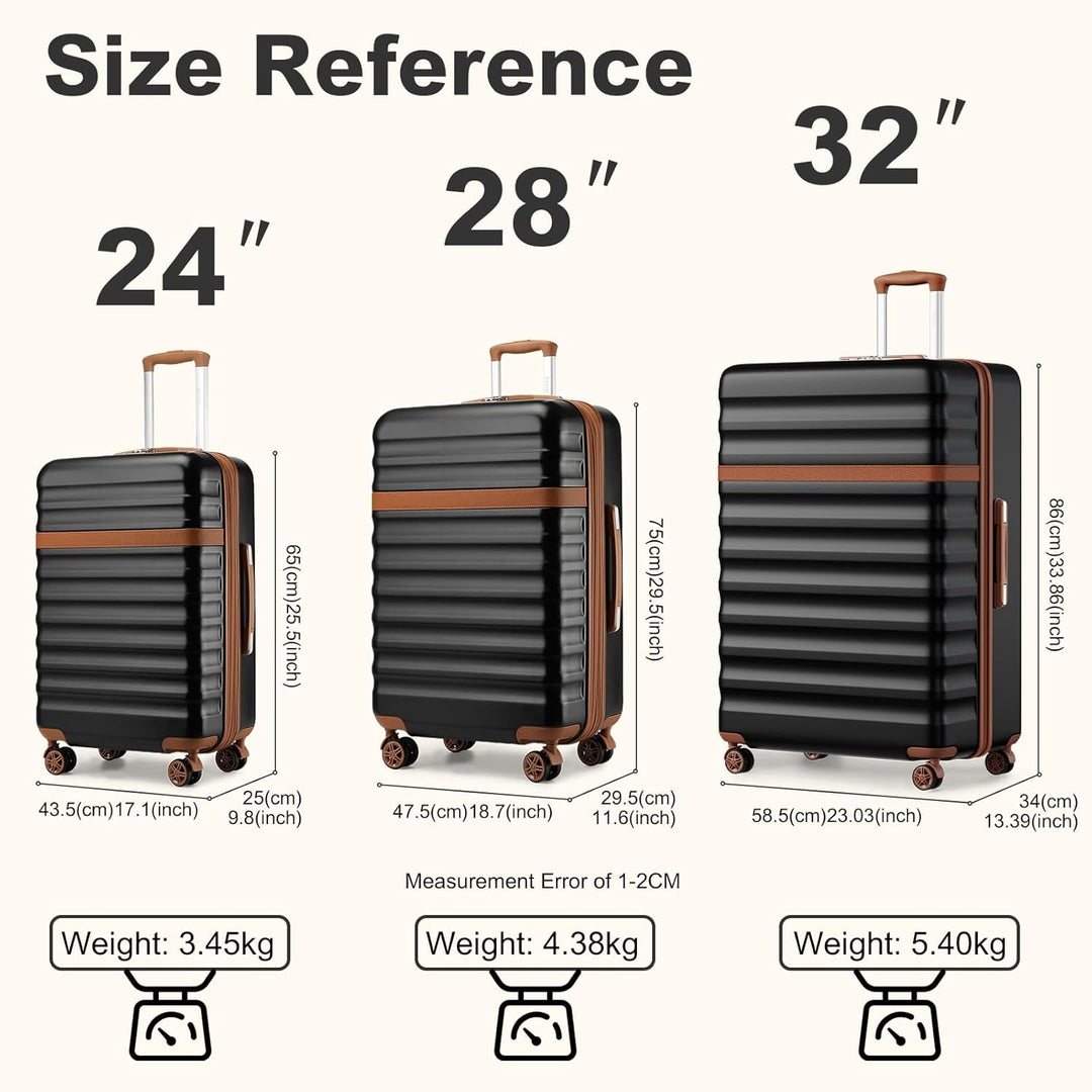 KONO Koffer Trolley Extra Gross Hartschalenkoffer aus ABS+PC leicht, grosser Reisekoffer 149L Volume