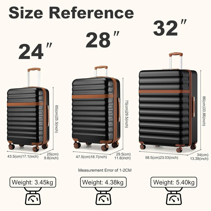 KONO Koffer Trolley Extra Gross Hartschalenkoffer aus ABS+PC leicht, grosser Reisekoffer 149L Volume