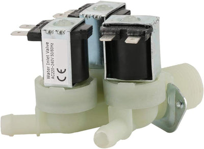 TOPINCN Solenoid Ventil 3 Weg Wasserzufluss N/C Normal geschlossen elektrisch Magnetventil AC 220 V