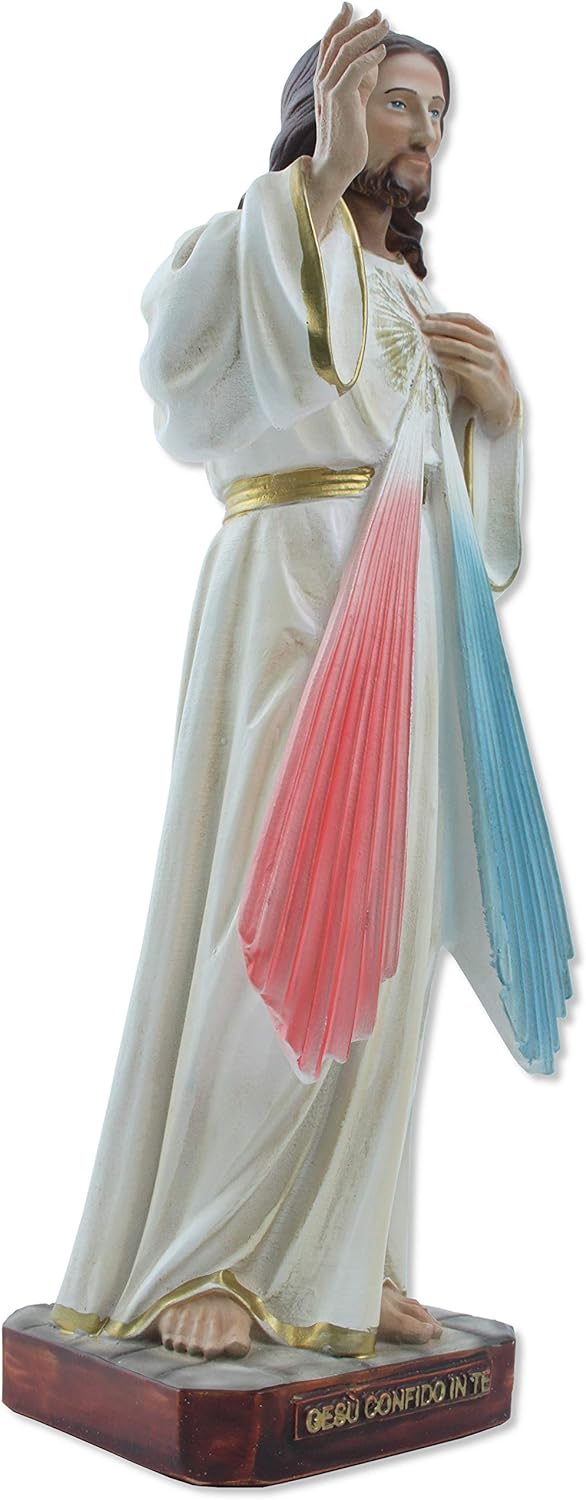 Proposte Religiose Misericordiöse Jesus-Statue, Höhe 30 cm, handbemalt.