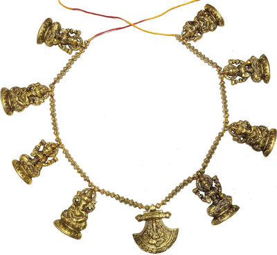 Purpledip Bandhanwar Toran Soffitte, Metall, Wandbehang, Ganesha Lakshmi (12202F) Mehrfarbig: Ganesh