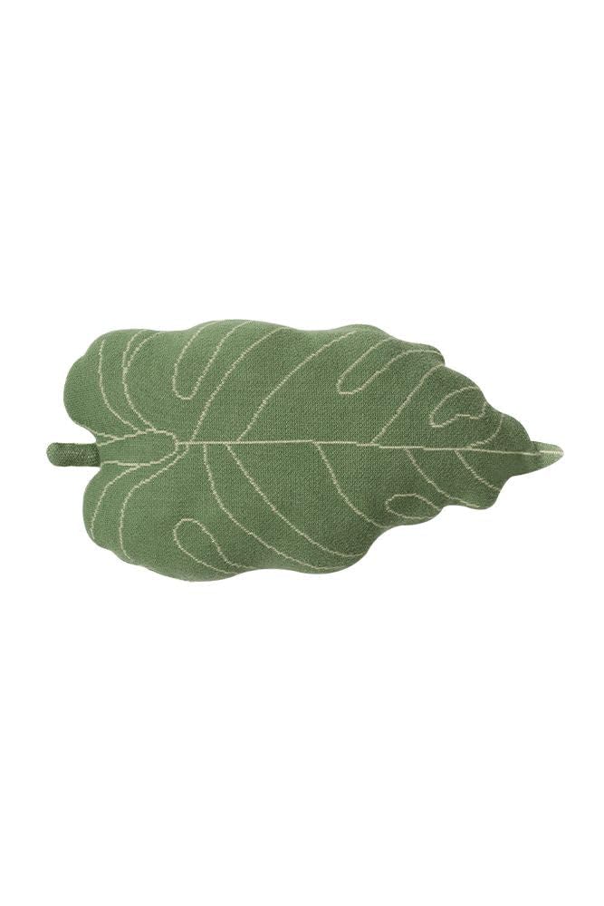 Lorena Canals Waschbares Kissen BABYLEAF für Kinderzimmer in der Farbe Grün. Handgefertigt von Kunst