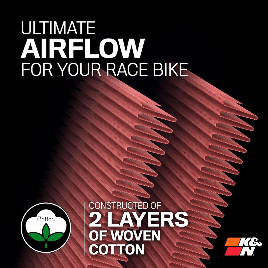 K&amp;N KA-6009R Motorrad Rennen Spezielle Luftfilter, Rot