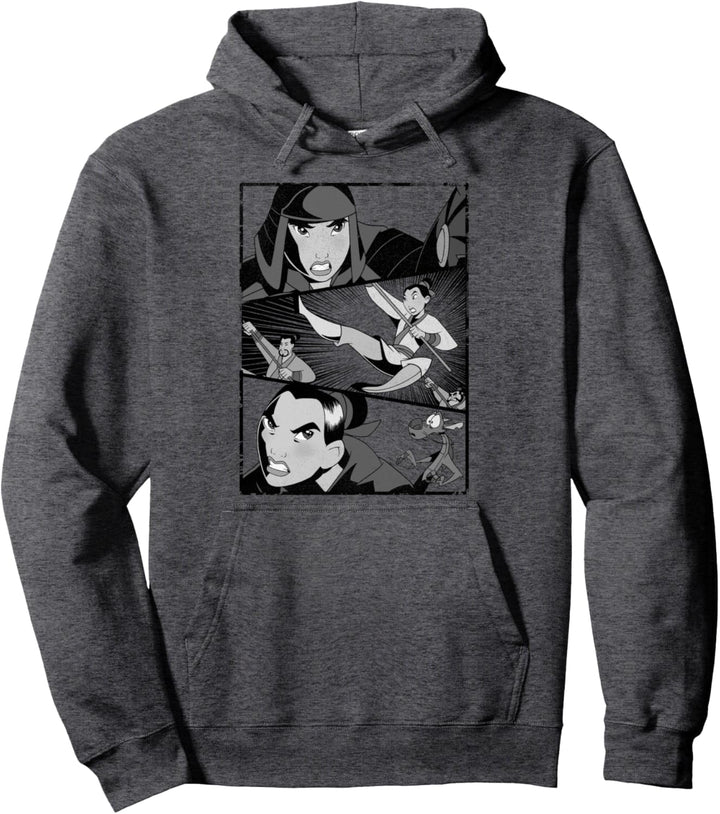 Disney Mulan Angry Warrior Princess Panel Pullover Hoodie