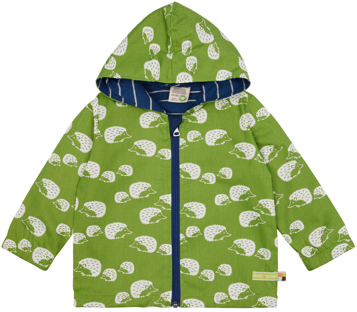 loud + proud Unisex Baby Wasserabweisende Jacke, GOTS-Zertifiziert Übergangsjacke 62-68 Grass, 62-68