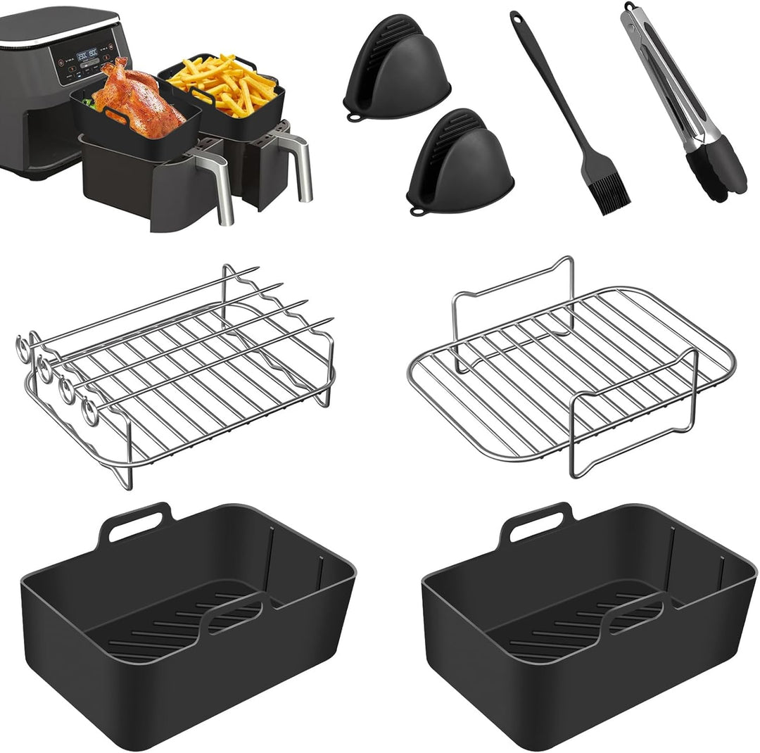 Heissluftfritteuse Zubehör - Airfryer Zubehör für Ninja Foodi AF400EU AF300EU 9.5L Und anderen Dual