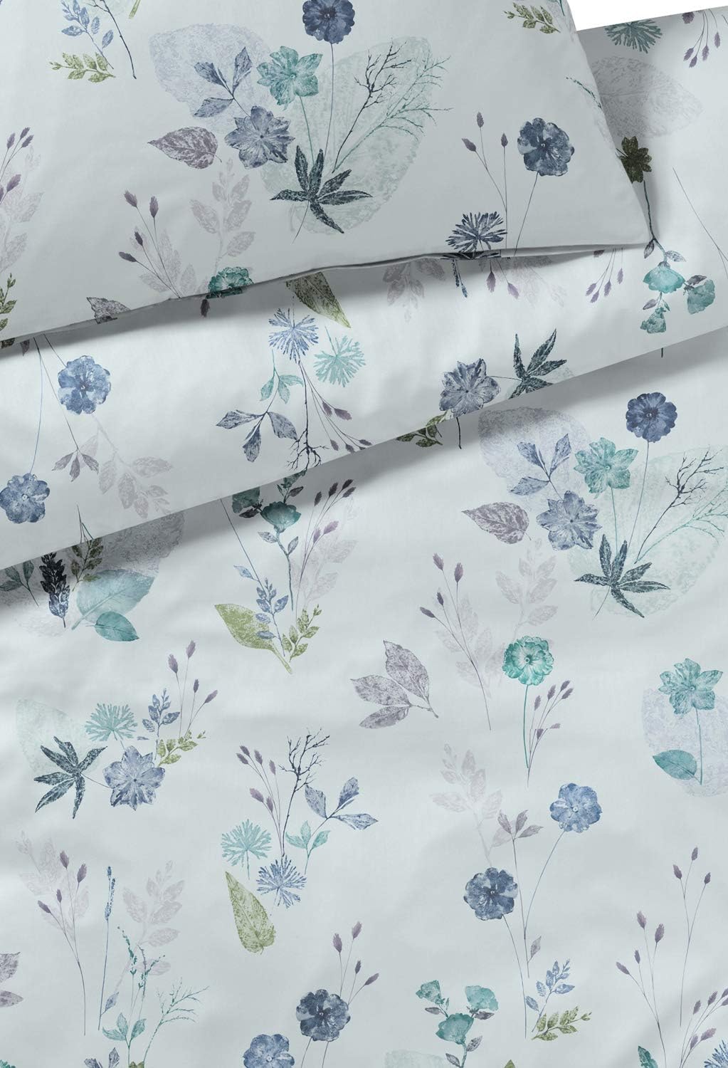 elegante Mako-Satin Bettwäsche Montypie Mint 1 Bettbezug 135 x 200 cm + 1 Kissenbezug 80 x 80 cm, 1