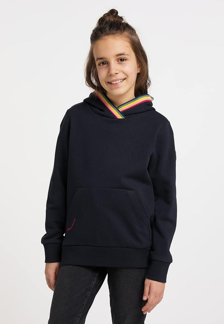 Ragwear Mädchen Sweatshirt Madlenka Sweater Hoodie mit Kapuze Pullover Sweat 140 Navy Blau, 140 Navy