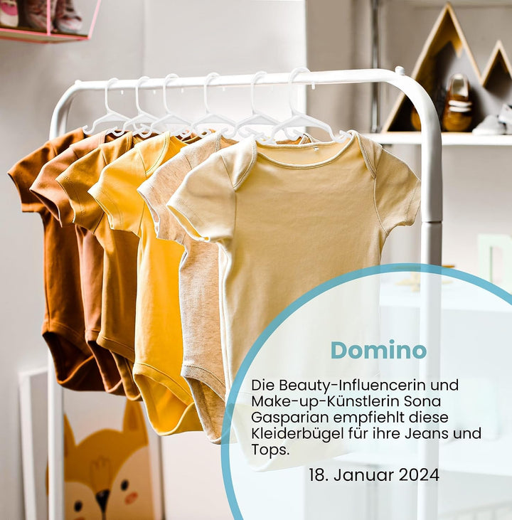 Utopia Home Kinderkleiderbügel aus Kunststoff-Babykleiderbügel für Kinderzimmer und Kleiderschrank-H