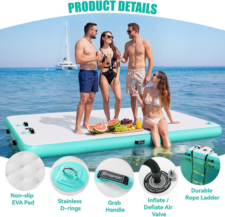 Aufblasbare Dock Schwimmende Plattform Aufblasbare Wasserhängematte, Multi Personen Aufblasbares Sch