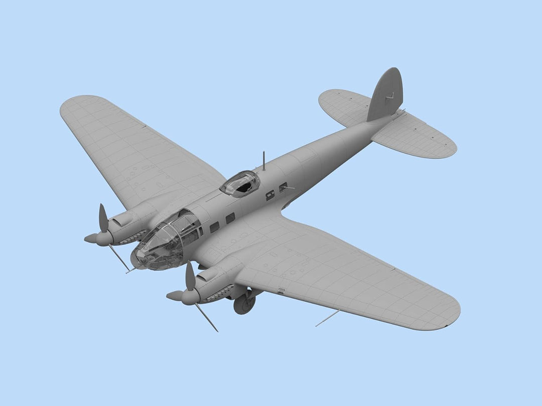 ICM 48262 He 111H-6, WWII German Bomber Force Modellbausatz, grau