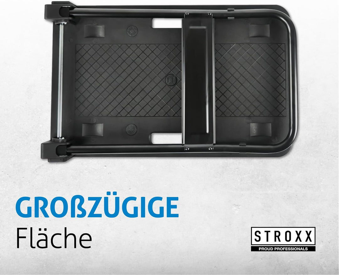 STROXX – Plattformwagen 150Kg - Extreme leicht - 740x470x930mm (LxBxH) Grosse Fläche - Transportwage