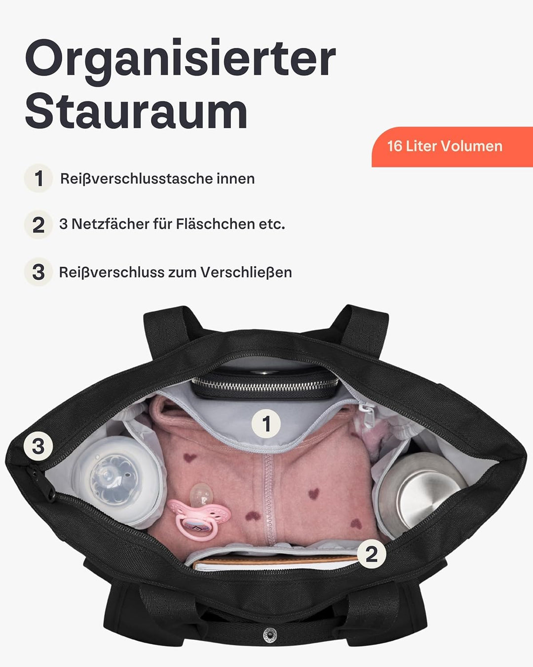 Johnny Urban Wickelrucksack & Wickeltasche für Kinderwagen - Blair - Kinderwagentasche mit vielen Fä