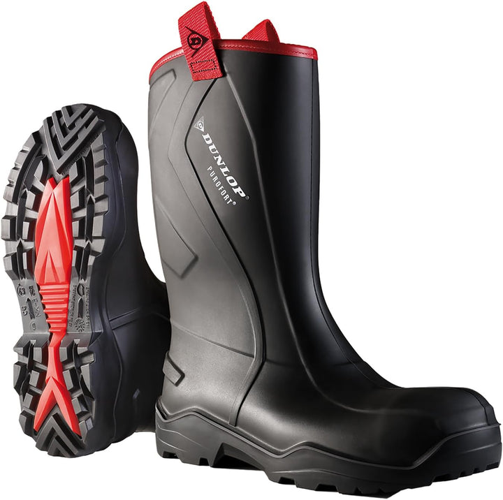 Dunlop Protective Footwear Purofort Rugged full safety Unisex-Erwachsene Gummistiefel, Schwarz 49/50