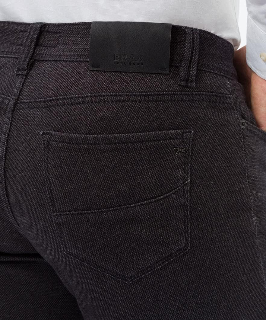 BRAX Herren Jeans Hose Cadiz C Wolloptik Twillstretch Darkblue Kariert 36W / 32L Grau Grau (Anthra 0