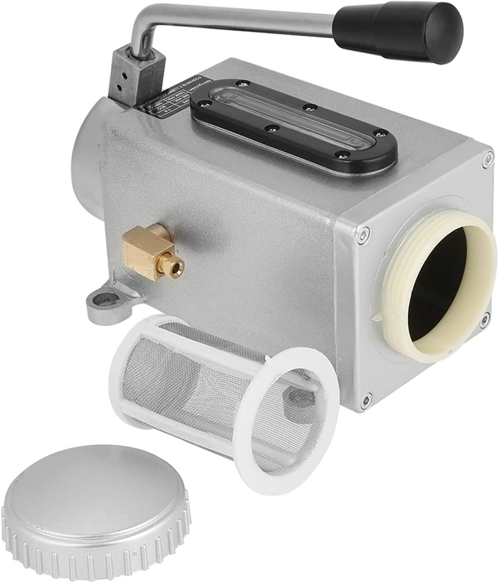 Oumefar Y-8 Schmierölpumpe Doppelauslassanschluss Manuelle Pumpenhandschmierung mit Nylonbasis 500CC