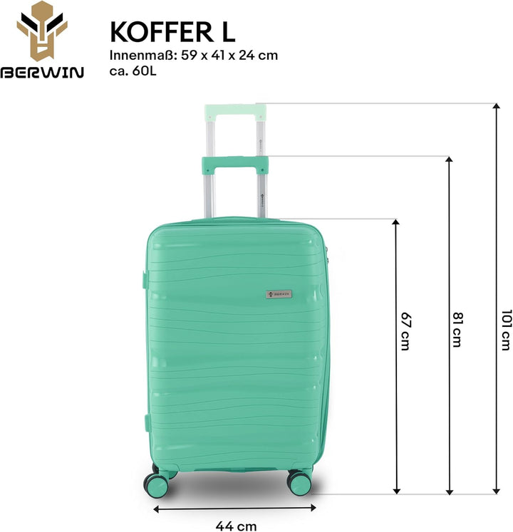 Berwin Reisekoffer aus Polypropylen (PP) Hartschalenkoffer Trolley Koffer Suitcase Luggage Modell To