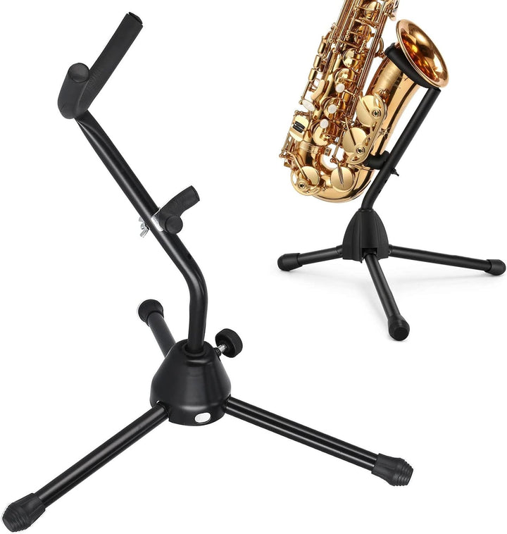 Saxophonständer, Einfache Montage Altsaxophonhalter Schwarz für zu Hause