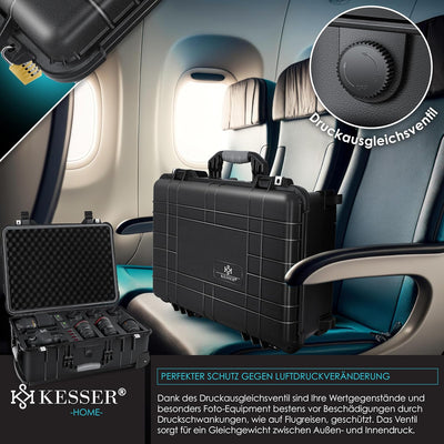 KESSER® Kamerakoffer Transportkoffer Fotokoffer Werkzeugkoffer mit Schaumstoff, Hartschalen-Universa