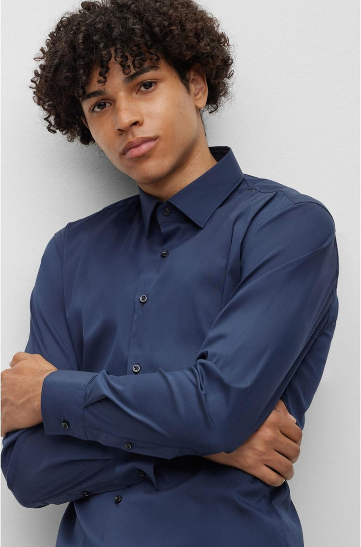HUGO Herren Kenno Shirt 42 Navy413, 42 Navy413