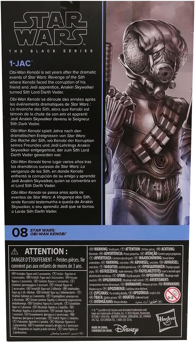 Hasbro - Disney: Star Wars The Black Series - Obi-Wan Kenobi 1-JAC (F5606), Multi