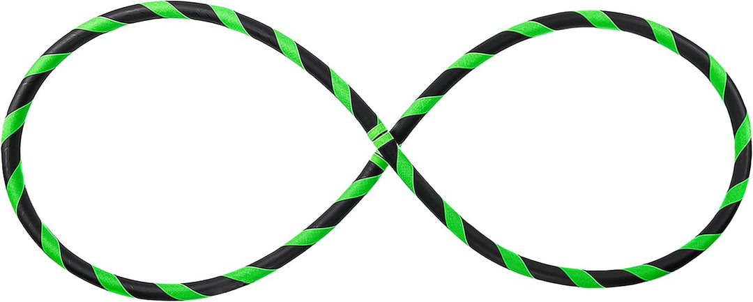 Faltbarer Anfänger Hula Hoop Reifen, Ø90/95/100/105cm Ø90cm Neon-Grün, Ø90cm Neon-Grün