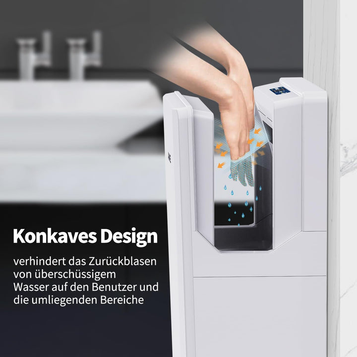 AIKE Neuer Händetrockner mit HEPA-Filter, 1850W Powerful Händetrockner Elektrisch, Doppelseitiger sc