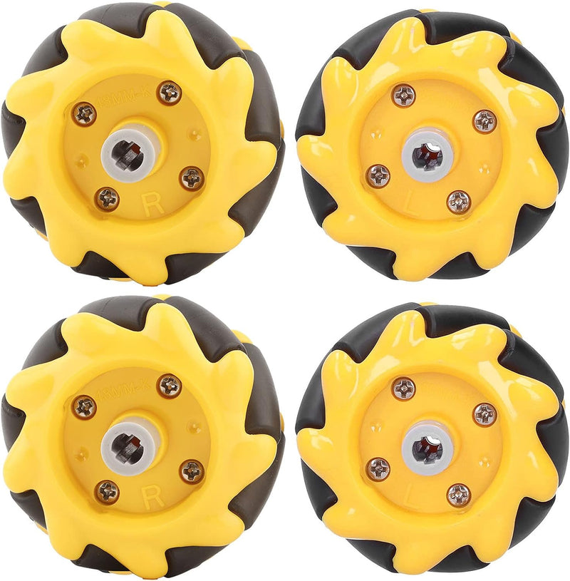 Hilitand Mecanum Wheel Kit Omnidirektionales Rad 48 Mm / 1,9 Zoll Smart Robot Car Autoteile Zubehör