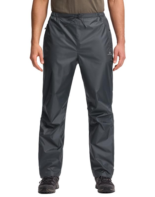 Pioneer Camp Regenhose Herren Wasserdicht 20000mm Leichte Packbar Fahrrad Überhose Winddichte Atmung