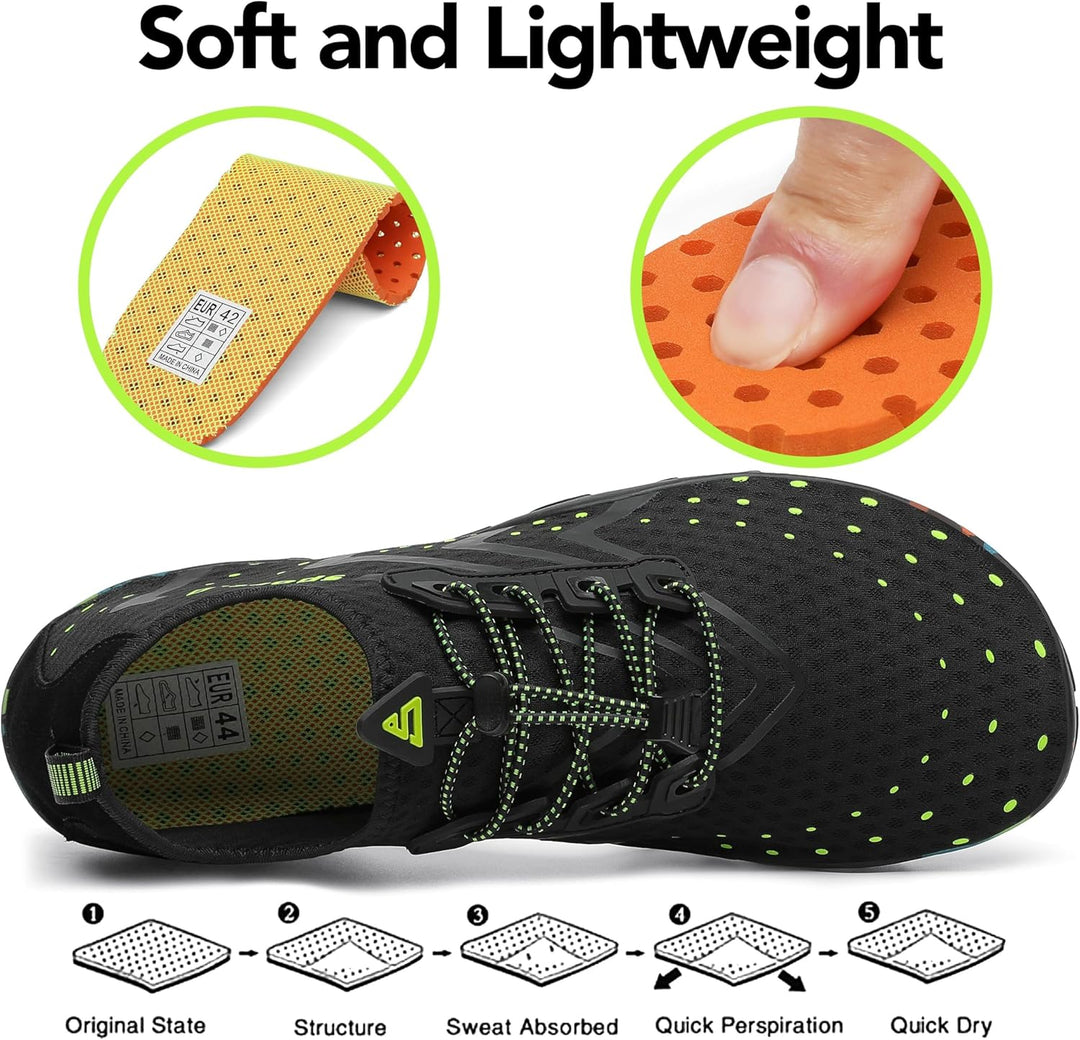 SAGUARO Badeschuhe Strandschuhe Aquaschuhe Wasserschuhe Surfschuhe Schwimmschuhe für Damen Herren Ki