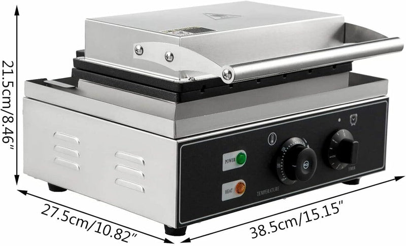 Sandwichmaker,1500 W Kommerzielle Sandwich Maker Panini Presse Grill,Antihaftbeschichtung Paninitoas