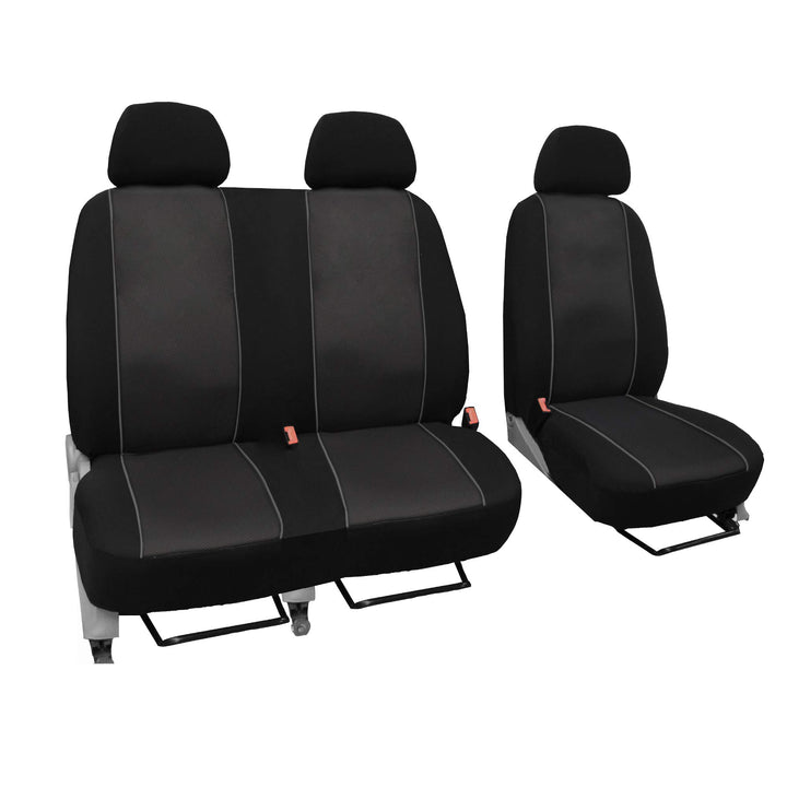 GSC Sitzbezüge Universal Polyester Schonbezüge 1+2 kompatibel mit Renault TRAFIC