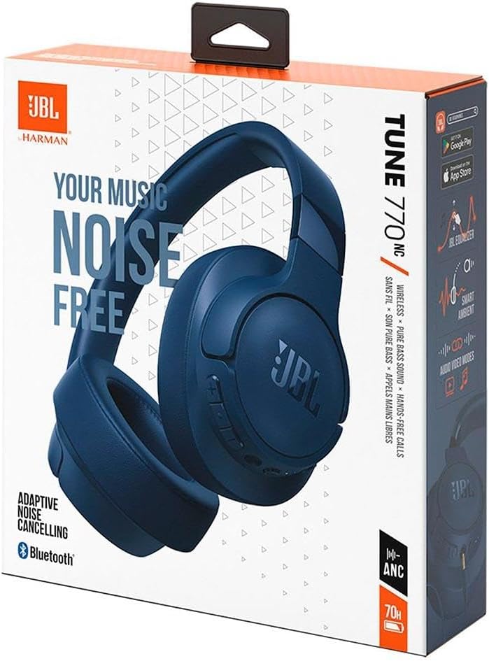 JBL Tune 770NC – Kabellose Over-Ear-Kopfhörer mit adaptivem Noise-Cancelling und faltbarem Design –