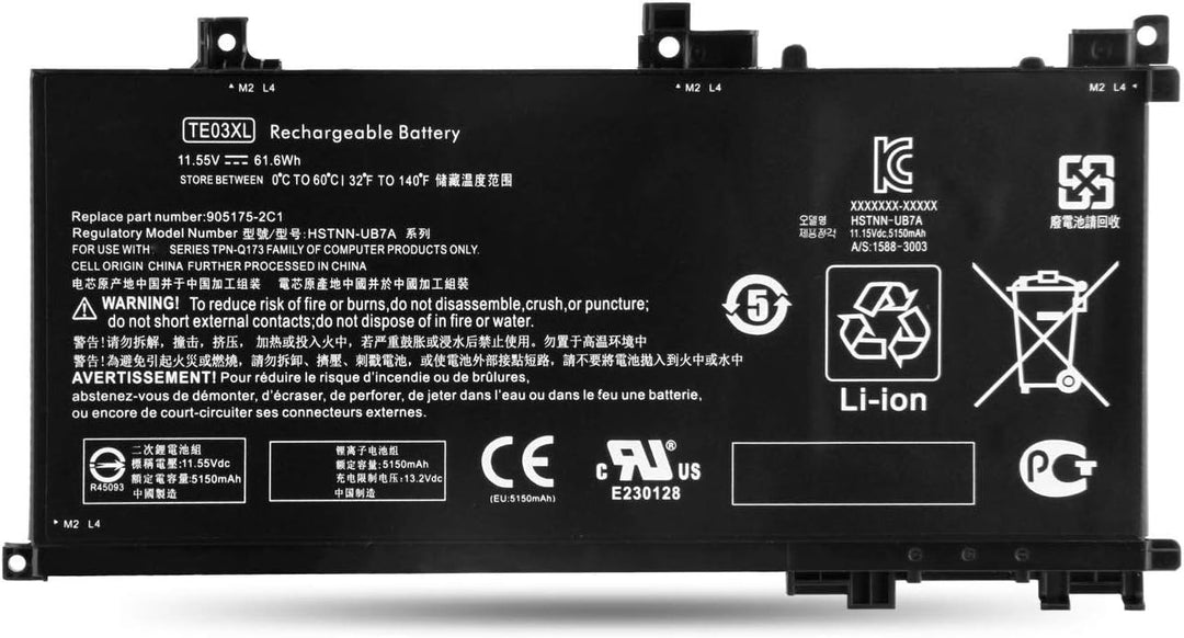 TE03XL Laptop Batterie Ersatz für HP Pavilion 15 Omen 15-BC000 15-BC015TX BC400NA BC006NA BC411TX BC
