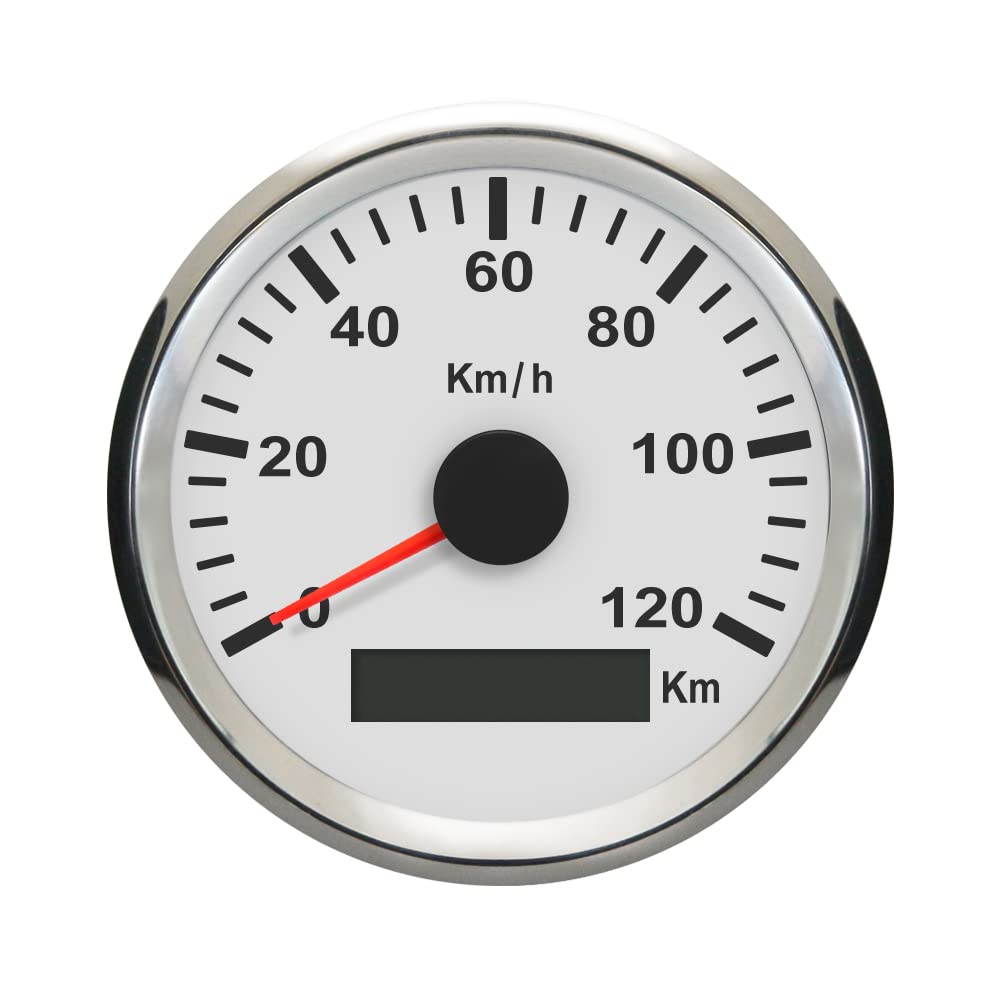 ELING GPS Tacho Kilometerzähler 120KM/H für Auto Marine UTV 85mm 12V/24V mit Hintergrundbeleuchtung