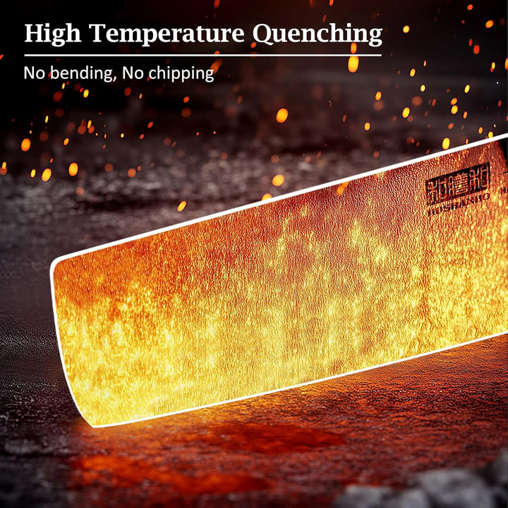 HOSHANHO Kochmesser Japanisches Nakiri Messer, 18 cm Küchenmesser aus Hochwertigem Edelstahl, Extra