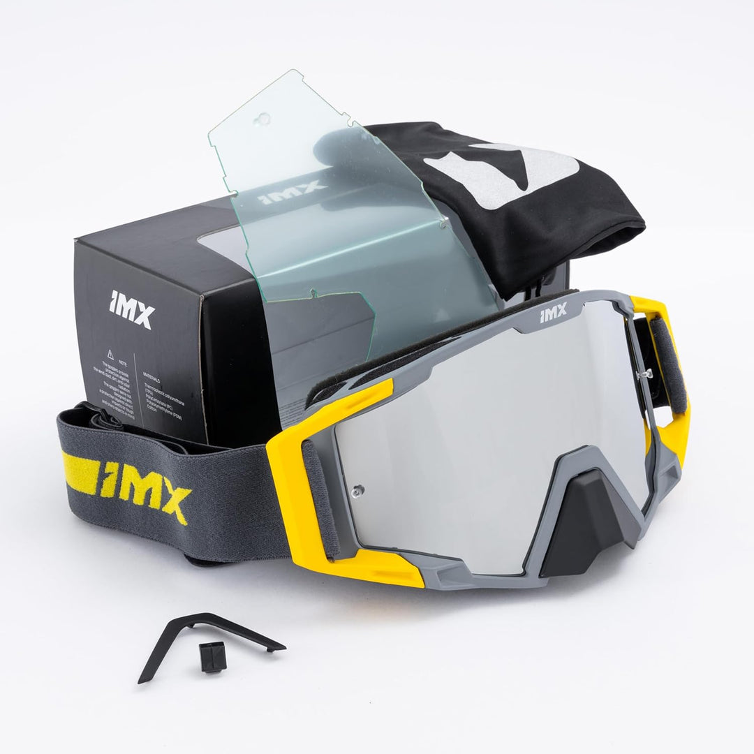 SAND Motorrad Schutzbrille | Iridium und Klares Visier inklusive | Anti-Beschlag und Anti-Kratz Lins