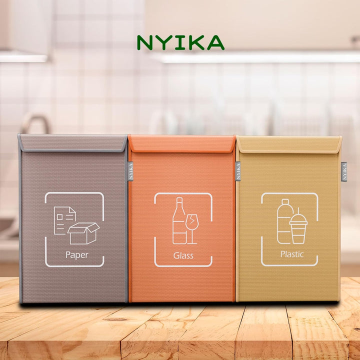 NYIKA Recycling System - Altglas Sammelbehälter - Pfandflaschen Aufbewahrung - Leergut Sammelbehälte