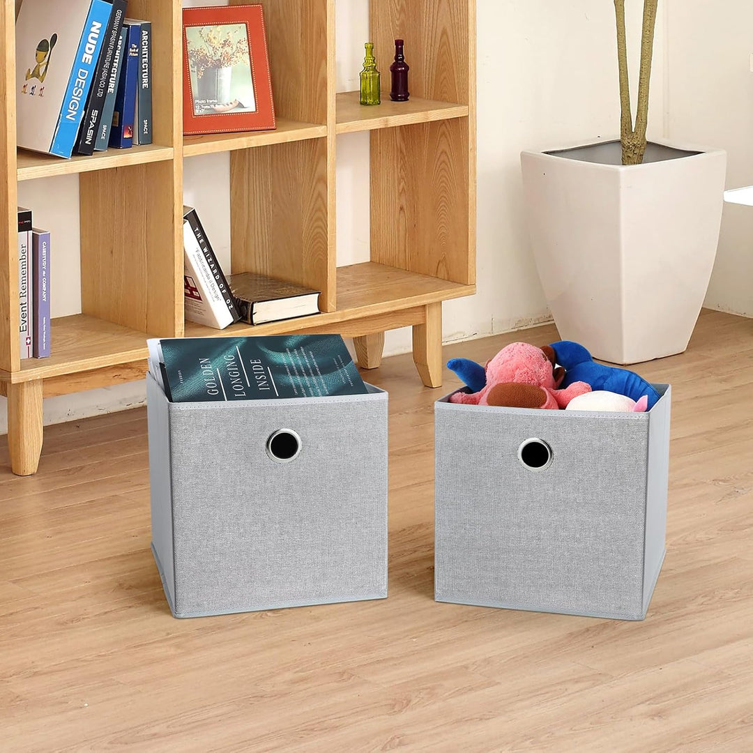JAKAGO 6 Stück Faltbare Aufbewahrungsbox 30 x 30 x 30 cm Stoff Aufbewahrungswürfel Faltbox für Kalla