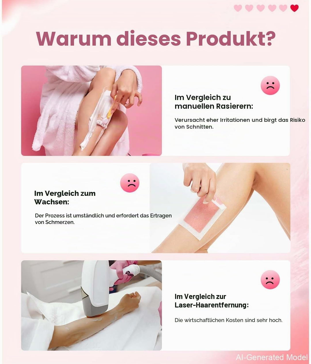 Elektrischer Rasierer für Frauen, Damenrasierer, Bikini-Trimmer, Körperhaarentfernung für Beine und